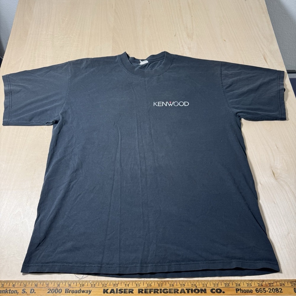 Kenwood Car Audio Shirt Black Short Sleeve Cotton Men's‎ XL
